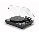 Dual CS-718Q manual turntable in Satin Black with dust cover open
