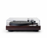 Dual CS-718Q manual turntable in Walnut, front view