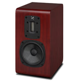 Quad S-2 Bookshelf Loudspeakers – Mahogany – side view
