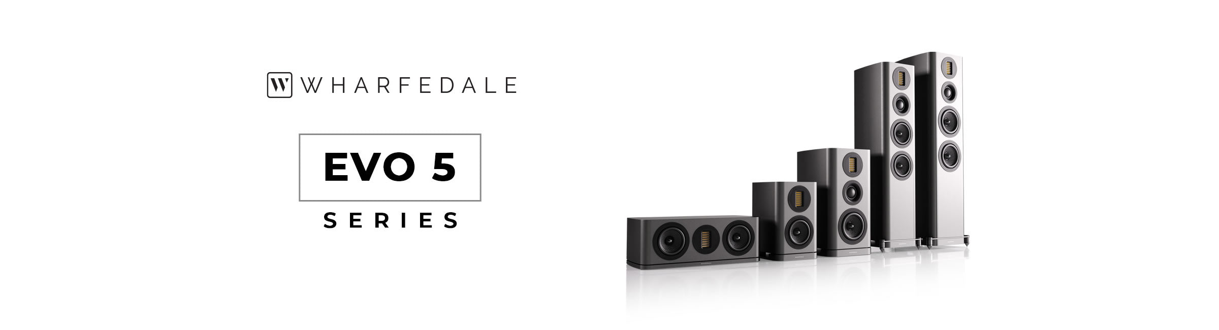 “Wharfedale EVO5 Series — refined loudspeakers with enhanced AMT high‑frequency drivers, upgraded midrange and bass units, and improved crossover tuning for clear, detailed, natural sound with spacious, immersive performance for music and home cinema.”