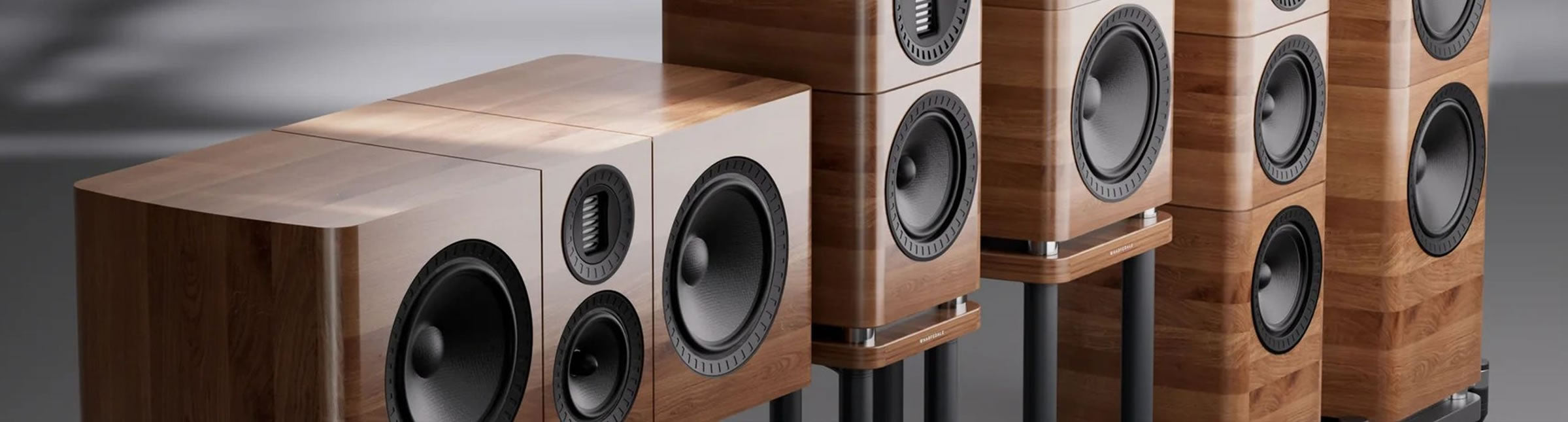 Wharfedale Elysian R Series - reference loudspeakers featuring an AMT high-frequency driver, woven Kevlar mid and bass drivers and heavily braced cabinets, for exceptional clarity, scale and control in music and home cinema.