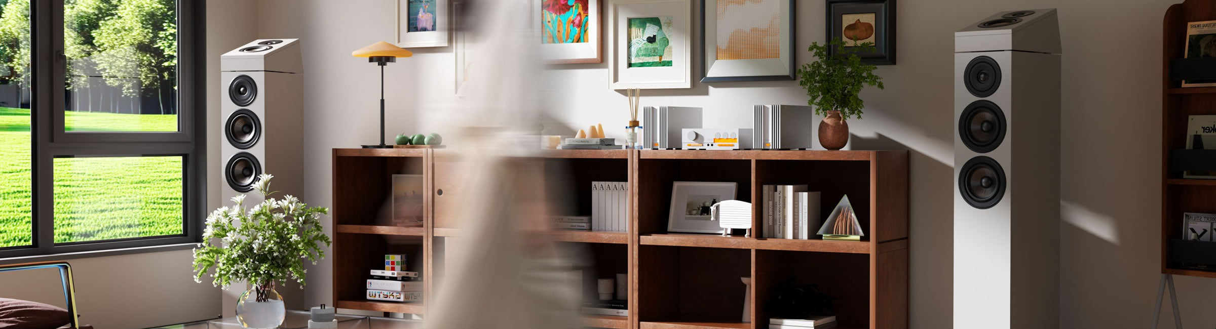 “Wharfedale loudspeaker range showcasing Diamond, EVO, Aura, and Heritage series — premium hi‑fi speakers engineered for clarity, detail, and immersive performance in music and home cinema.”