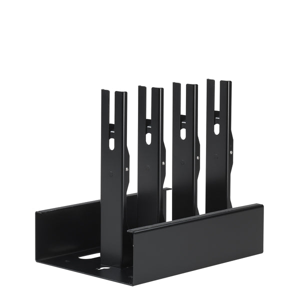 Sonos Amp x 4 Dock in black is an easy, intelligent, elegant smart home and Sonos architectural solution from Mountson Australia. Empty rack view. 