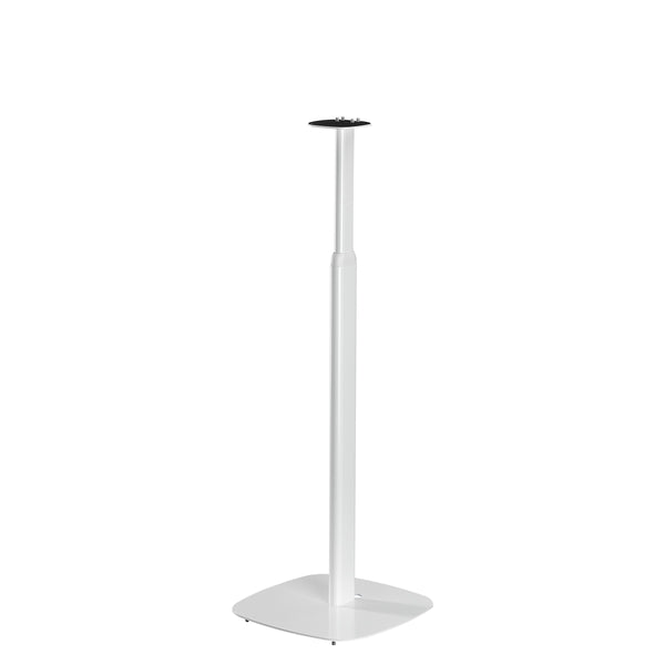Premium white adjustable floorstand for Sonos ONE, One SL from Mountson Australia. An elegant, versatile home theatre & audio solution available with flat-rate shipping Australia wide.